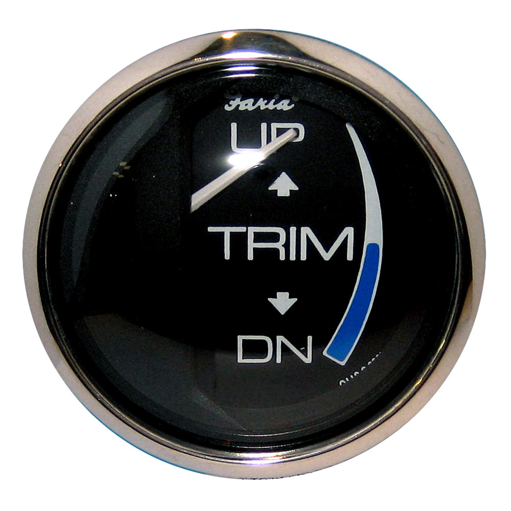 Faria Beede Instruments Faria Chesapeake Black 2" Trim Gauge (J/E/Suzuki Outboard) — marine gauges
