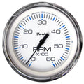Faria Beede Instruments Faria Chesapeake White SS 4" Tachometer - 6000 RPM (Gas) (Inboard & I/O) — marine gauges