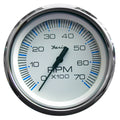 Faria Beede Instruments Faria Chesapeake White SS 4" Tachometer - 7000 RPM (Gas) (All Outboards) — marine gauges