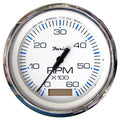 Faria Beede Instruments Faria Chesapeake White SS 4" Tachometer w/Hourmeter - 6000 RPM (Gas)(Inboard) — marine gauges