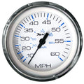 Faria Beede Instruments Faria Chesapeake White SS 4" Speedometer - 60MPH (Pitot) — marine gauges