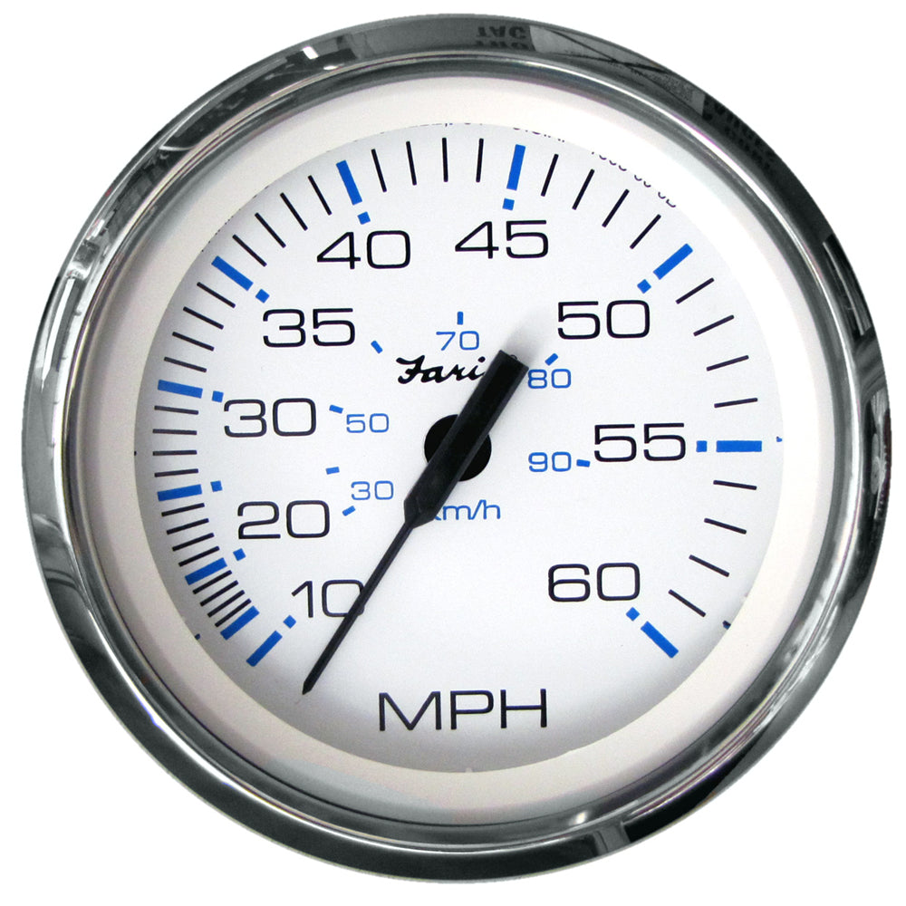 Faria Beede Instruments Faria Chesapeake White SS 4" Speedometer - 60MPH (Pitot) — marine gauges