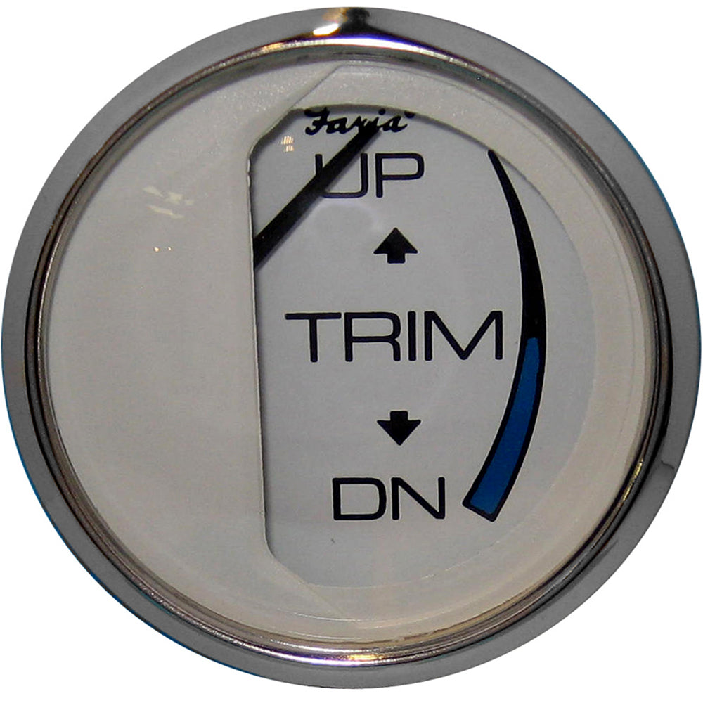 Faria Beede Instruments Faria Chesapeake White SS 2" Trim Gauge (Mercury / Mariner / Mercruiser / Volvo DP / Yamaha - '01 and Newer) — marine gauges