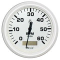 Faria Beede Instruments Faria Dress White 4" Tachometer w/Hourmeter - 6000 RPM (Gas) (Inboard) — marine gauges