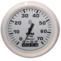 Faria Beede Instruments Faria Dress White 4" Tachometer w/Systemcheck Indicator - 7000 RPM (Gas) (Johnson / Evinrude Outboard) — marine gauges