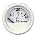 Faria Beede Instruments Faria Dress White 2" Oil Pressure Gauge (80 PSI) — marine gauges