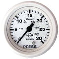 Faria Beede Instruments Faria Dress White 2" Water Pressure Gauge (30 PSI) — marine gauges