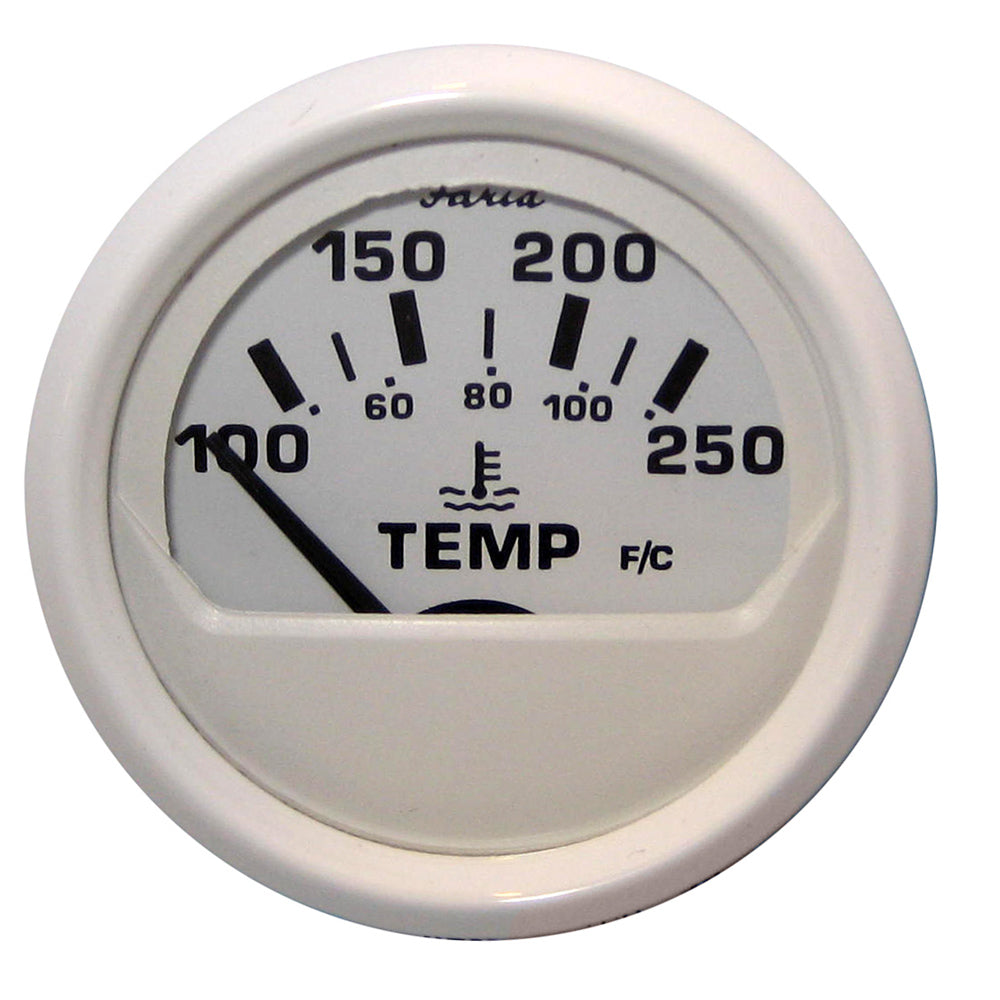 Faria Beede Instruments Faria Dress White 2" Water Temperature Guage (100-250°F) — marine gauges