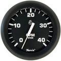 Faria Beede Instruments Faria Euro Black 4" Tachometer - 4000 RPM (Diesel) (Mechanical Takeoff) — marine gauges