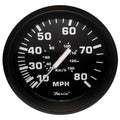 Faria Beede Instruments Faria Euro Black 4" Speedometer - 80MPH (Pitot) — marine gauges