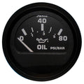 Faria Beede Instruments Faria Euro Black 2" Oil Pressure Gauge (80 PSI) — marine gauges