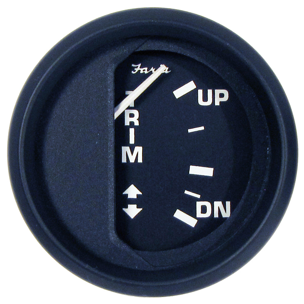 Faria Beede Instruments Faria Euro Black 2" Trim Gauge f/ Johnson/Evinrude/Suzuki Outboard — marine gauges