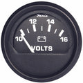 Faria Beede Instruments Faria Euro Black 2" Voltmeter (10-16 V) — marine gauges
