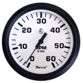 Faria Beede Instruments Faria Euro White 4" Tachometer - 6000 RPM (Gas) (Inboard & I/O) — marine gauges