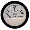 Faria Beede Instruments Faria Euro White 2" Oil Pressure Gauge (80 PSI) — marine gauges