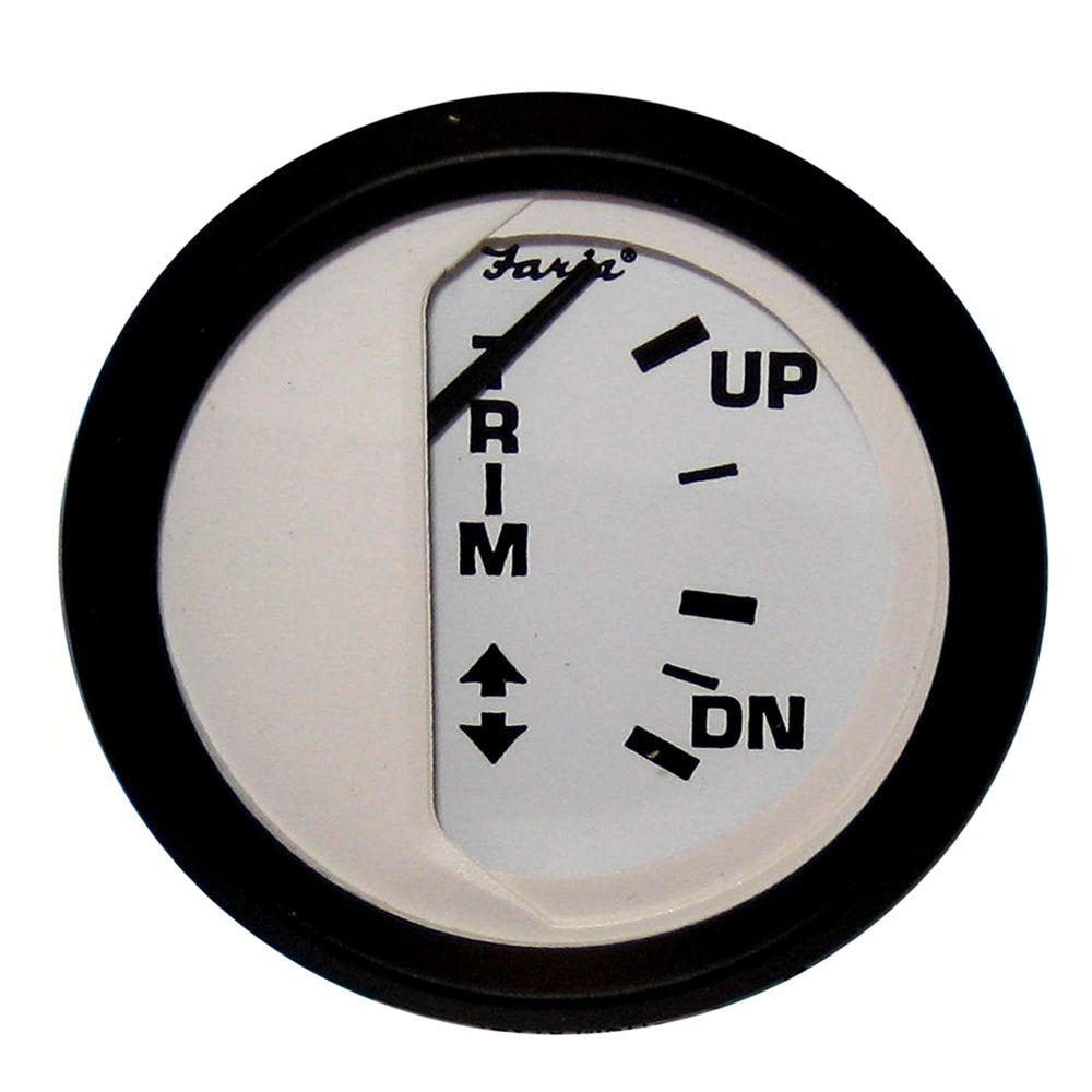 Faria Beede Instruments Faria Euro White 2" Trim Gauge f/ Mercury / Mariner /Mercruiser/Volvo DP/ Yamaha '01 and Newer — marine gauges