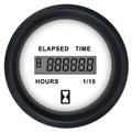 Faria Beede Instruments Faria Euro White 2" Hourmeter (Digital) — marine gauges