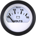 Faria Beede Instruments Faria Euro White 2" Voltmeter (10-16 VDC) — marine gauges