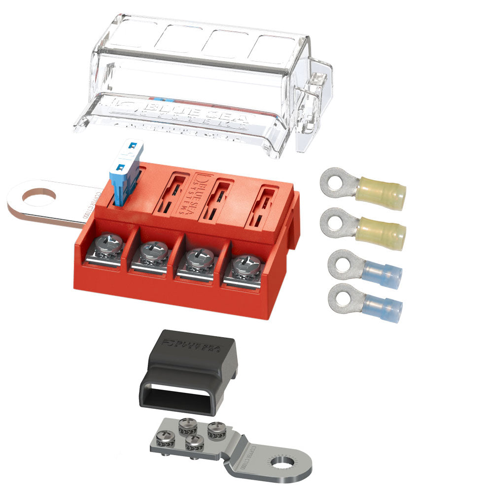 Blue Sea Systems Blue Sea 5024 ST-Blade Battery Terminal Mount Fuse Block Kit — marine fuse blocks & fuses