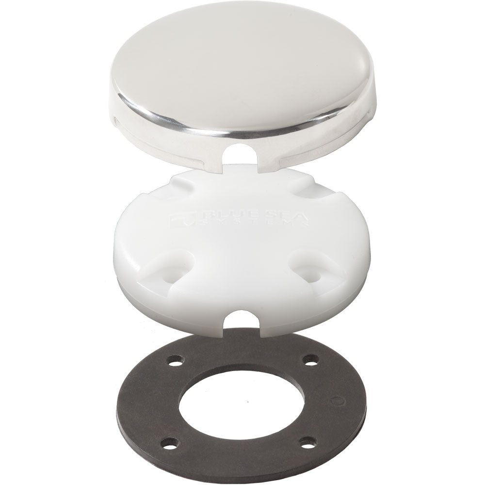 Blue Sea Systems Blue Sea Side Entry CableClam w/Stainless Steel Dress Cap — marine wire management