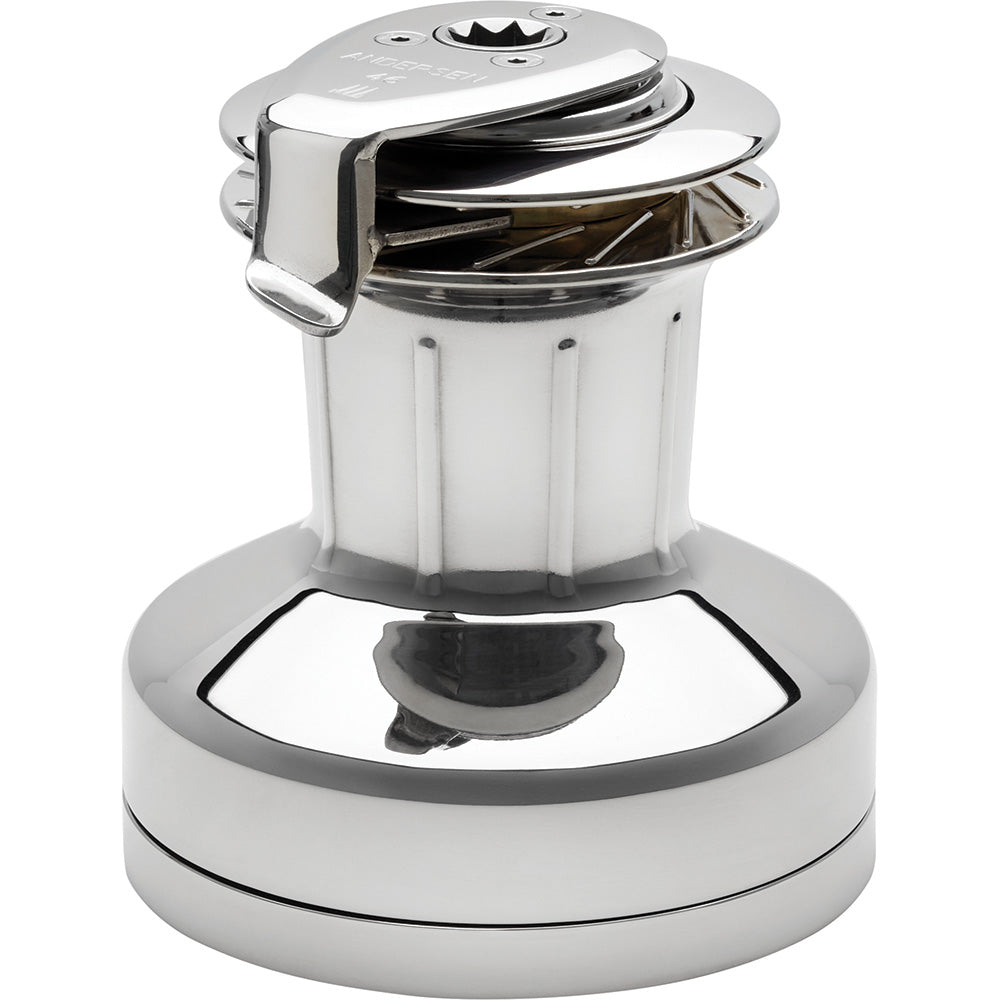 ANDERSEN 46 ST FS - 2-Speed Self-Tailing Manual Winch - Full Stainless Steel — marine winches