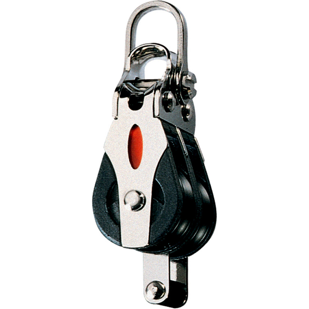 Ronstan Series 20 Ball Bearing Block - Double - Becket - 2-Axis Shackle Head — marine blocks