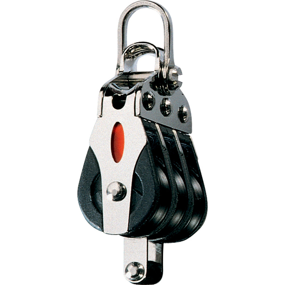 Ronstan Series 20 Ball Bearing Block - Triple - Becket - 2-Axis Shackle Head — marine blocks