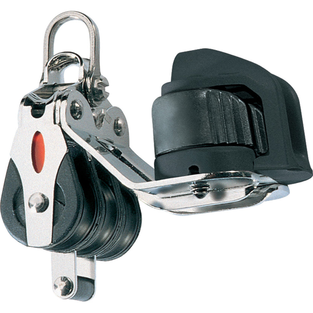 Ronstan Series 20 Ball Bearing Block - Triple - Becket - Cam Cleat - 2-Axis Shackle Head — marine blocks
