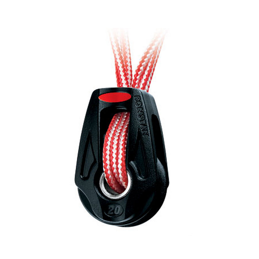 Ronstan Series 20 Ball Bearing Orbit Block - Single - Dyneema Lashing - Becket Option — marine blocks