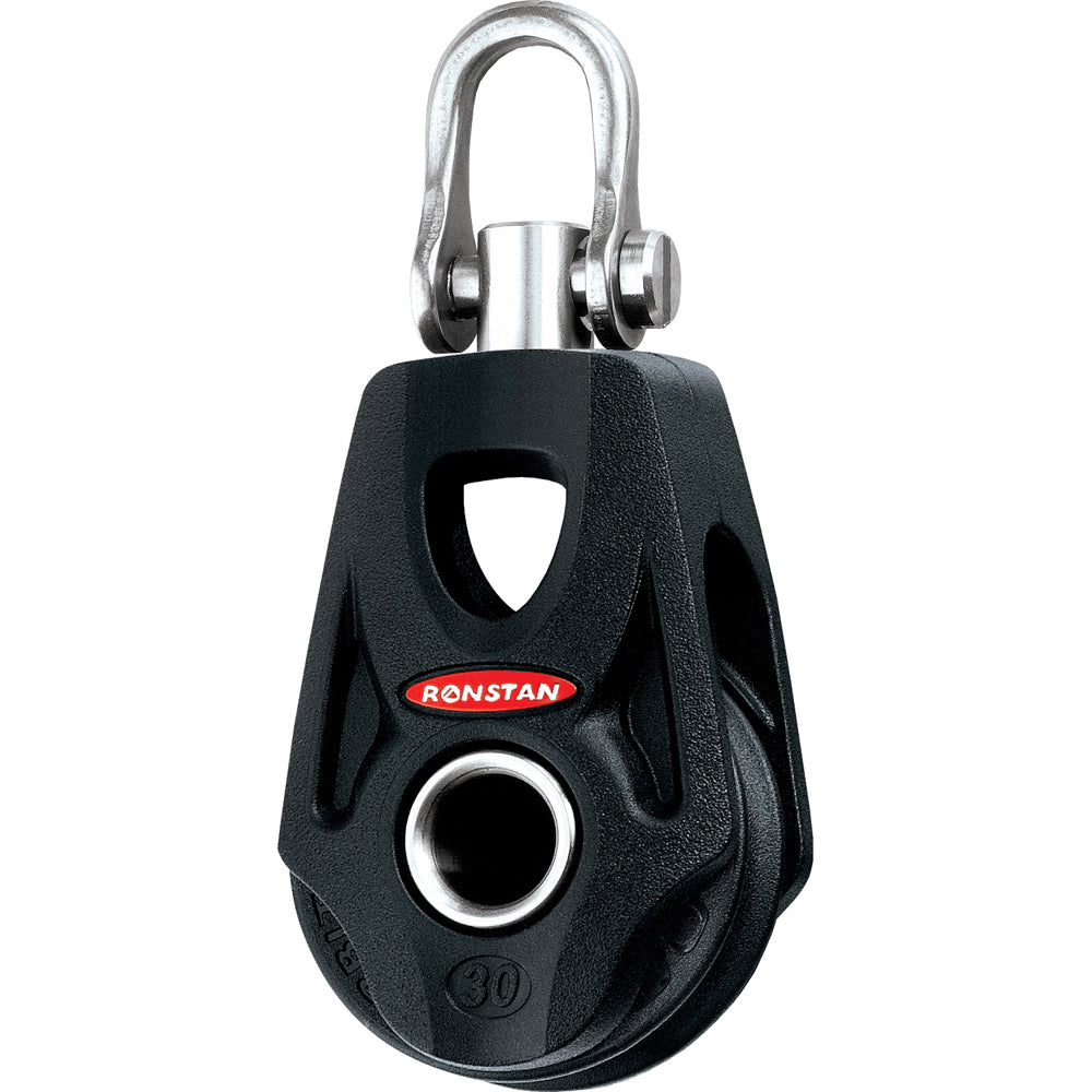 Ronstan Series 30 Ball Bearing Orbit Block™ - Single - Becket - Swivel Shackle Head — marine blocks