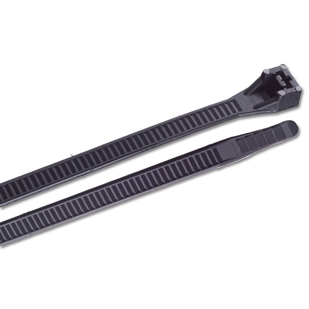 Ancor 15" UV Black Heavy Duty Cable Zip Ties - 100 Pack — marine wire management