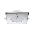 Quick Bryan CS Downlight LED - 2W, IP40, Spring Mounted w/Switch - Square Stainless Bezel, Round Warm White Light — marine dome/down lights