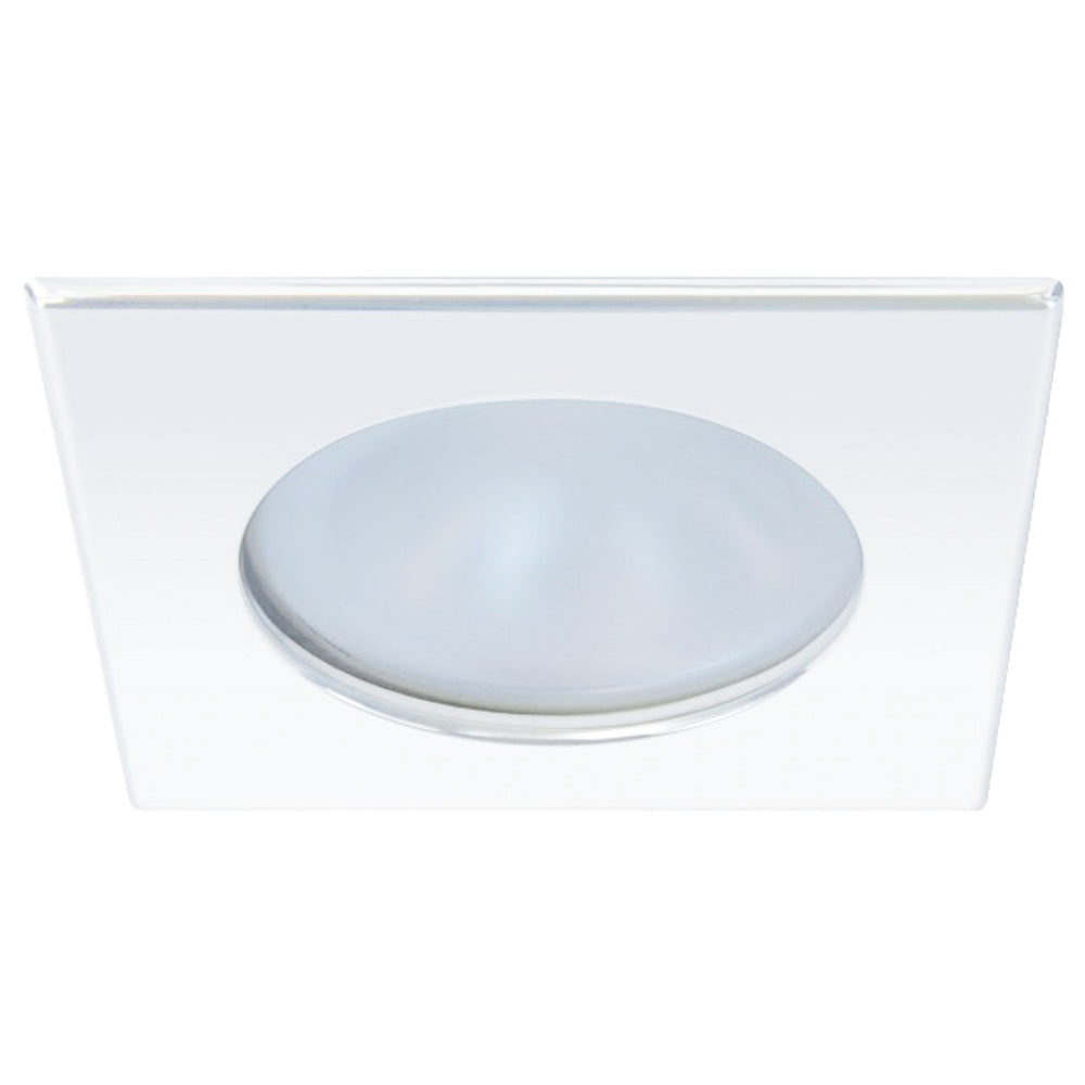 Quick Blake XP Downlight LED - 6W, IP66, Screw Mounted - Square White Bezel, Round Daylight Light — marine dome/down lights