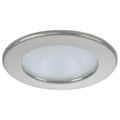 Quick Kai XP Downlight LED - 4W, IP66, Spring Mounted - Round Satin Bezel, Round Warm White Light — marine dome/down lights