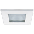 Quick Marina XP Downlight LED - 4W, IP66, Spring Mounted - Square White Bezel, Square Warm White Light — marine dome/down lights