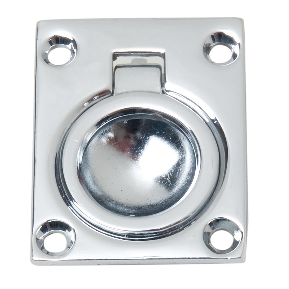 Perko Flush Ring Pull - Chrome Plated Zinc — marine latches