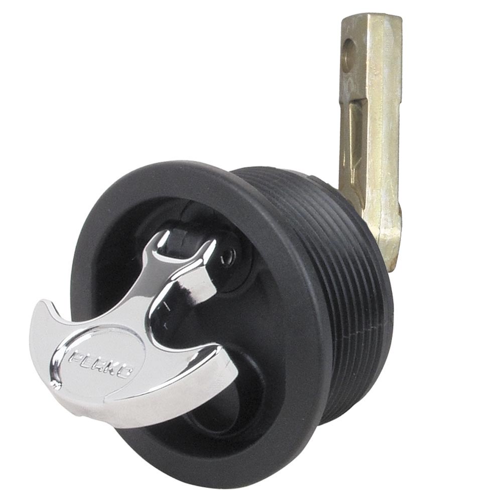 Perko Flush Mount Latch - Straight Cam Bar - 2.5" Hole - Black — marine latches
