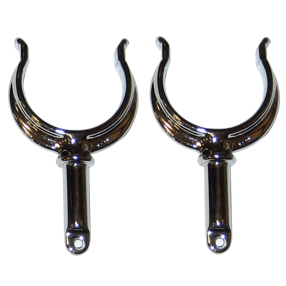 Perko Ribbed Type Rowlock Horns - Chrome Plated Zinc - Pair — marine oarlocks