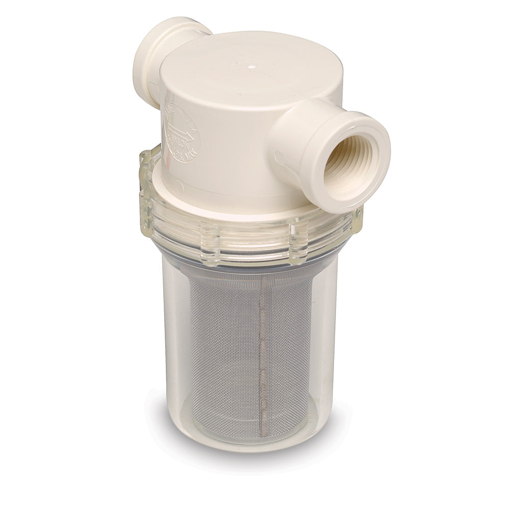 Shurflo by Pentair 1/2" Raw Water Strainer - 50 Mesh Screen — marine strainers & baskets