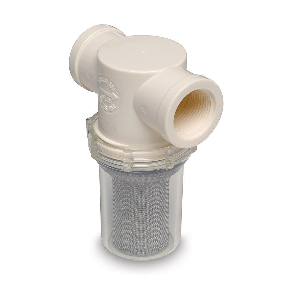 Shurflo by Pentair 1" Raw Water Strainer - 50 Mesh Screen — marine strainers & baskets