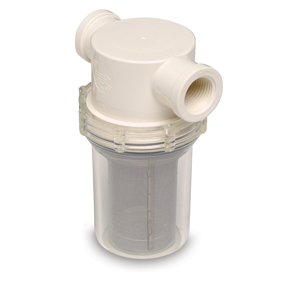 Shurflo by Pentair 1/2" Raw Water Strainer w/Bracket & Fittings - 50 Mesh Screen — marine strainers & baskets