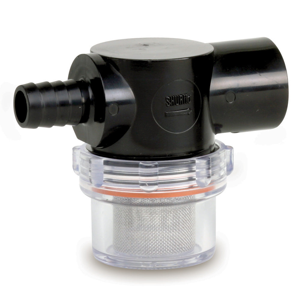 Shurflo by Pentair Twist-On Water Strainer - 1/2" Barb Inlet - Clear Bowl — marine strainers & baskets