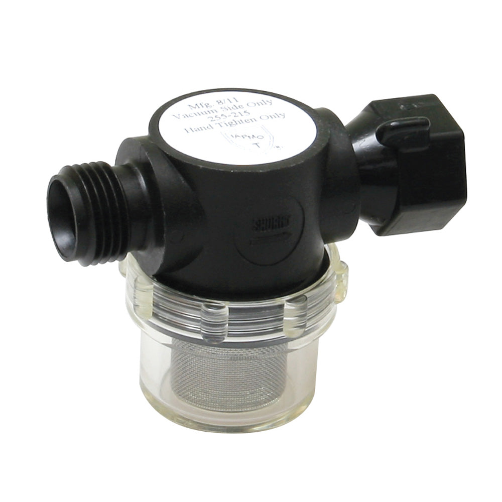 Shurflo by Pentair Swivel Nut Strainer - 1/2" Pipe Inlet - Clear Bowl — marine strainers & baskets