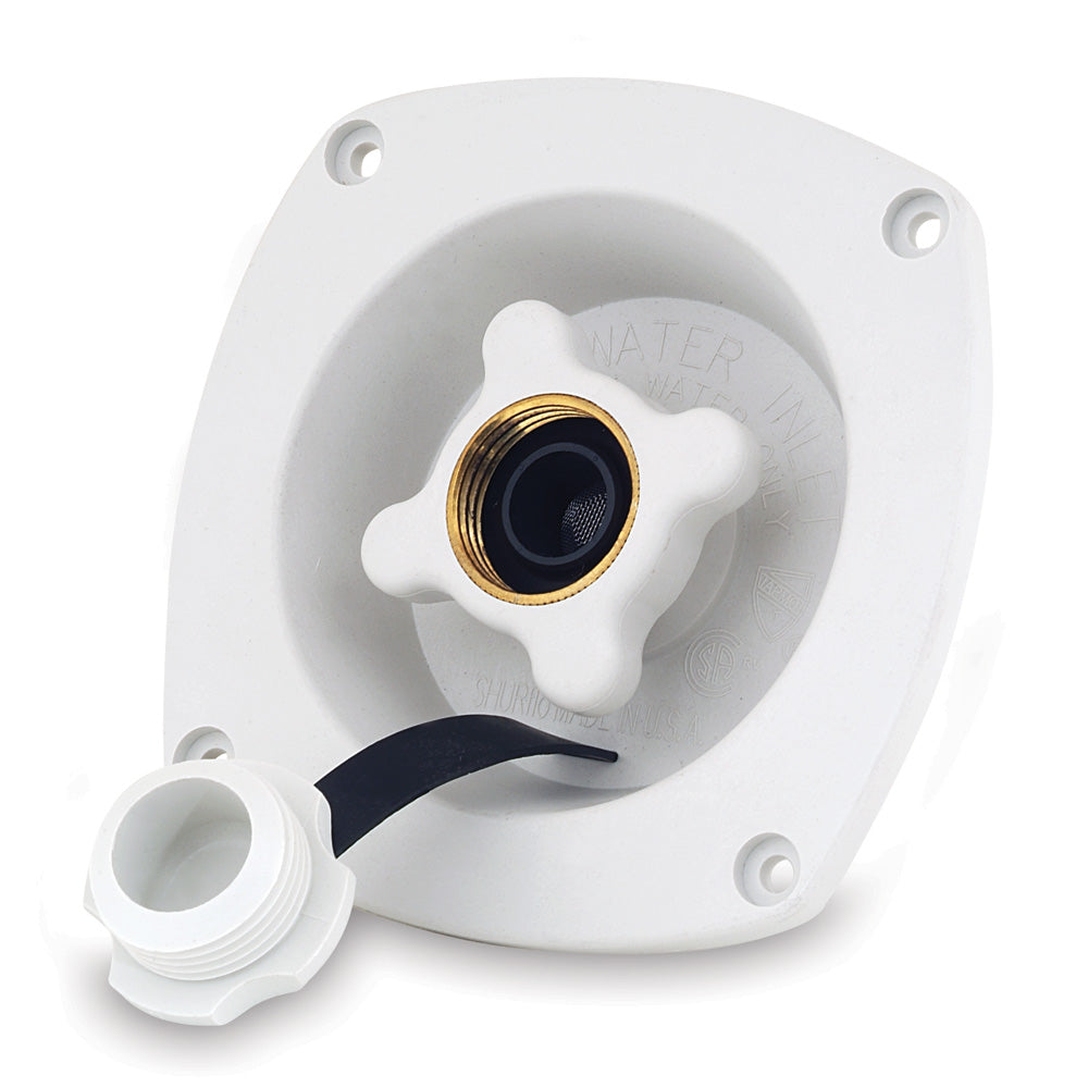 Shurflo by Pentair Pressure Reducing City Water Entry - Wall Mount - Gel White — marine accessories
