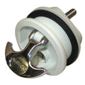 Whitecap T-Handle Latch - Chrome Plated Zamac/White Nylon - Locking - Freshwater Use Only — marine latches