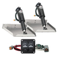 Lenco Marine Lenco 12" x 12" Edge Mount Trim Tab Kit w/Double Rocker Switch Kit — marine trim tabs