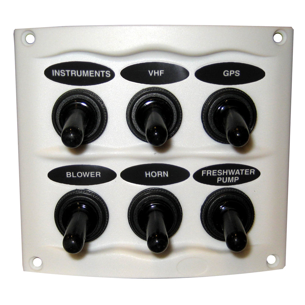 BEP Marine BEP Waterproof Panel - 6 Switches - White — marine electrical panels