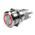 BEP Marine Marinco Push Button Switch - 24V Latching On/Off - Red LED — marine switches & accessories
