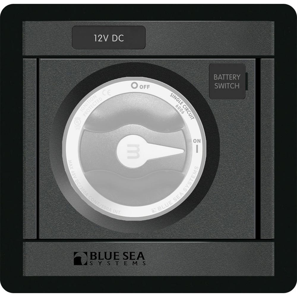 Blue Sea Systems Blue Sea 1139 DC M-Series Black Panel Square — marine electrical panels