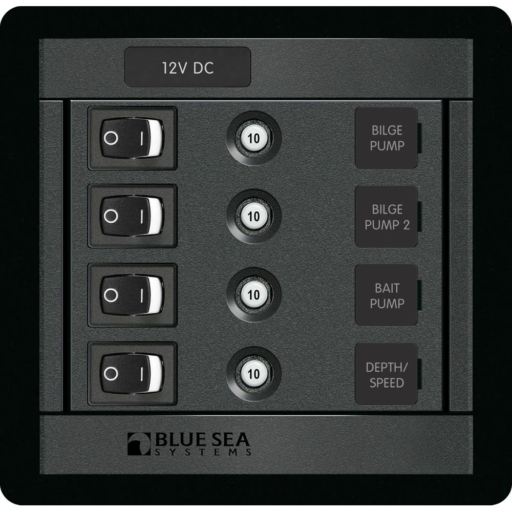 Blue Sea Systems Blue Sea 1455 4 Position Switch CLB Square — marine electrical panels